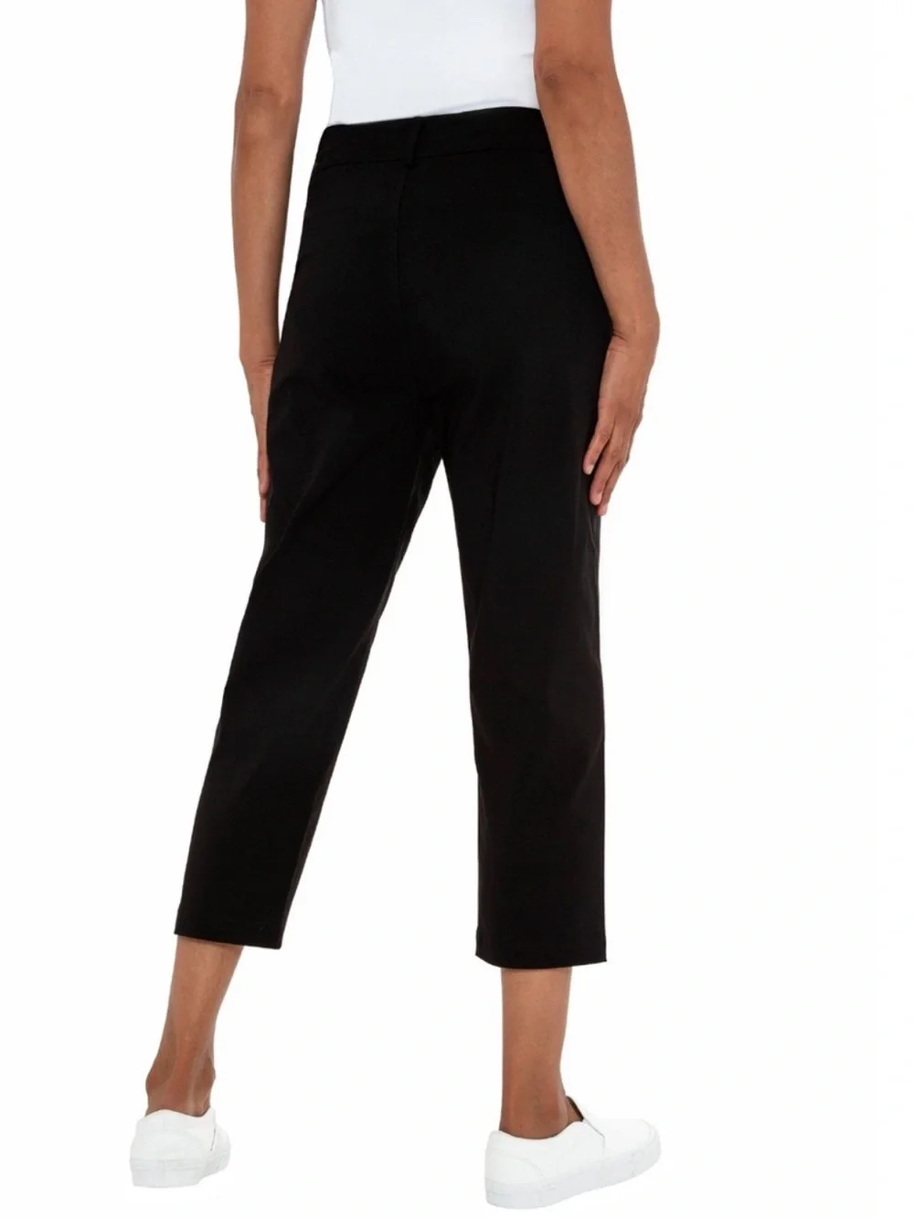 Mario Serrani Black Cropped Pull-On Ankle Pants Women’s XL